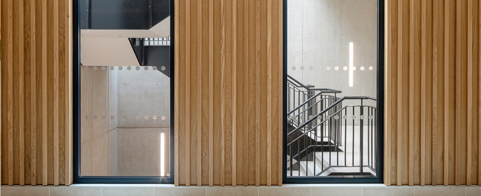 Perforated timber acoustic wall